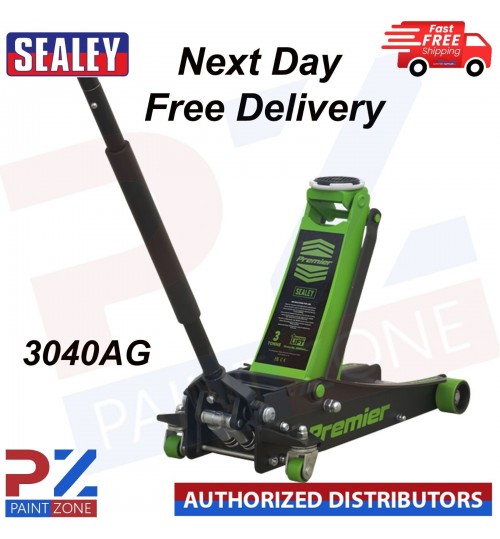 Sealey 3040AG Premier Tools 3 Tonne Rocket Lift Trolley Jack Green
